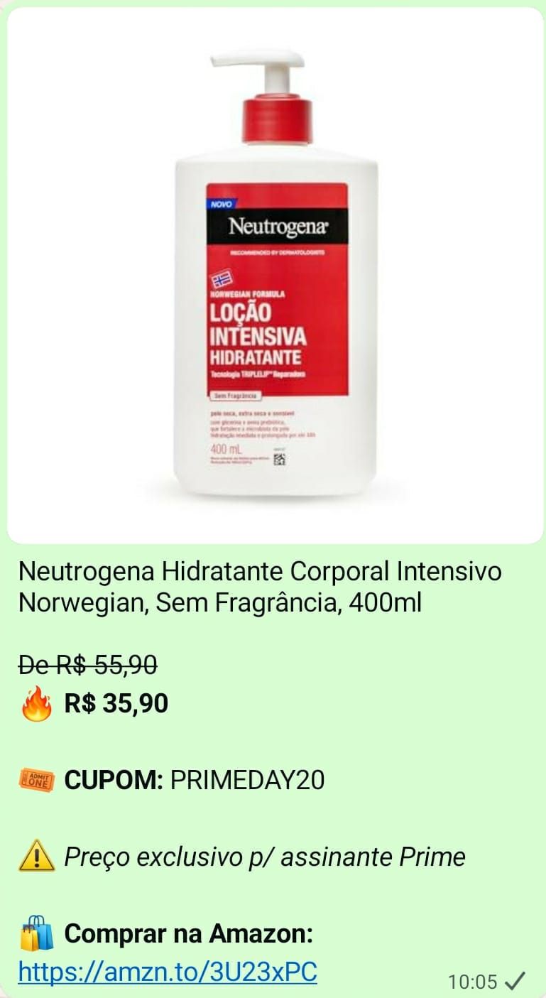Oferta de hidratante corporal Neutrogena