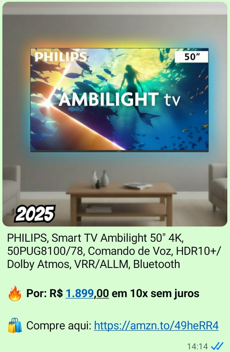 Oferta de Smart TV Philips Ambilight